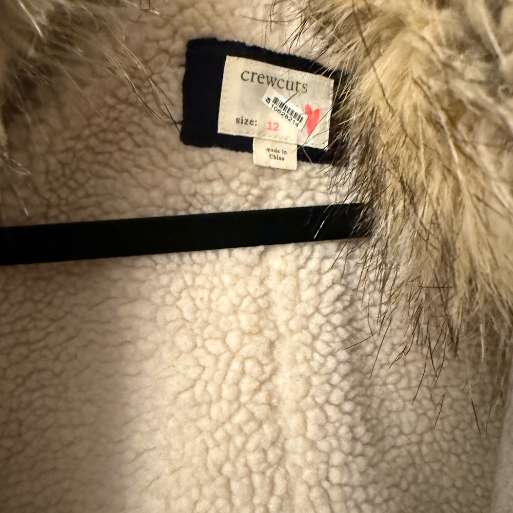 Crewcuts Gray will Pea Coat with Faux Fur Collar and cozy Sherpa lining - Picture 3 of 7